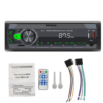 1 Din autorádio Zvuk Bluetooth Stereo MP3 Prehrávač, FM Prijímač 60Wx4 S APP Riadenie AUX/USB/TF Karty V palubnej doske Auta 12V