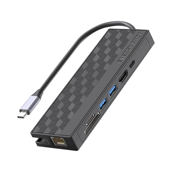 1 Kus 7In1 USB 3.0 Dock Station USB C Hub 5Gpbs Vysokej Rýchlosti 1000Mbps Ethernet RJ45 Gigabit 4K OTG Splitter Pre Notebook