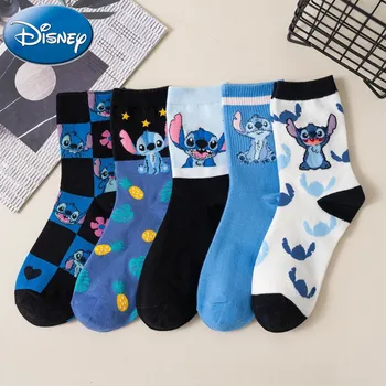1 pár Disney ' Lilo&stitch Detí anime Midtube pančuchy Kawaii Farba dospelých Mužov a Ženy, Príliv skladovanie Teplej Spánku Ponožky