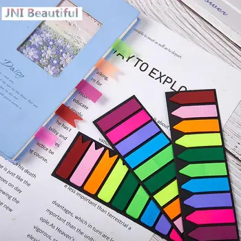 10 Farba Fluorescencie Transparentné Poznámok Memo Pad Záložky Bannery Poznámok Nálepky Index Značka Školského Úradu Stanice