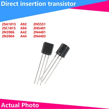 100/50PCS tranzistor DIP 2SA1018 2SC1815 2N3904 2N3906 KSPA92 A92 KSPA94 A94 KSPA42 A42 KSPA44 A44 2N5551 2N5401 2N4401 2N4403