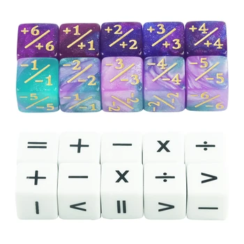 10Pcs Kocky Počítadlá Token Kocky, D6 Kocky Kompatibilný s Kartová Hra pre Zápas Vyučovania Matematiky Nástroje a Príslušenstvo