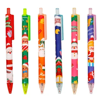 10Pcs Vianočné Gélové Pero Cartoon Zdvíhateľnej Gélové Pero Zábavné Písania Perom pre Dieťa Študent Hra Odmenu Vianočný Večierok Dropship