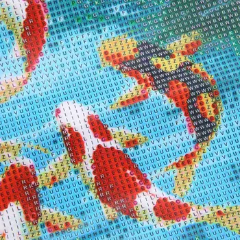 10X 5D Umenie Diamond Maľovanie Kolo Plné Diamond Koi Kaprov Cross Stitch Súpravy na Vyšívanie Domov Dekoroch