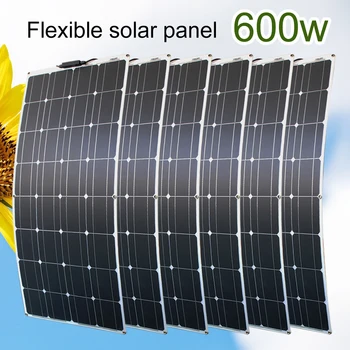 12V Flexibilný Solárny Panel 600W 100W 300W 200W 400W 500W Ohybný Nepremokavé Monokryštalické Najlepšie Číne pre RV Čln