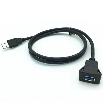 1m PC Auto Dash Doskové USB 2.0 Mužov a Žien Zásuvky Panel Rozšírenie Kábel automobily accesorios Samec samica Predlžovací Kábel