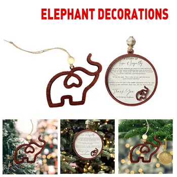 1pc Vintage Duté Vianočné Drevené Prívesky Slon Ozdoby na Vianočný Večierok Vianočný Strom Dekorácie Auta Batoh Visí Dary
