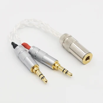 1PCS HIFI Rovnováhu Audio Kábel Muž 2* 2,5 mm, 3,5 mm 4.4 mm Žena Slúchadlá Konverzný Kábel Line Adaptér