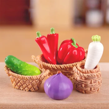 1pcs Mini Umelé Zelenina Potraviny Model Micro Krajiny Dekorácie DIY domček pre bábiky Falošné Rastlinných Mikro Miniatúrne Ozdoby