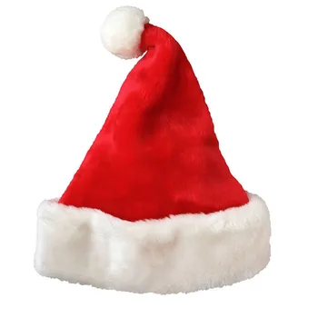 1Pcs Červená Plyšové Vianočné Hat Xmas Party Deti, Dospelých, Photobooth Rekvizity Nový Rok Predvečer Santa Claus Darček Čiapky 2023 Navidad Domov Supplie