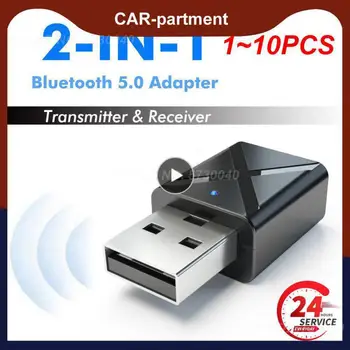 1~10PCS 5.0 Bluetooth Audio Prijímač, Vysielač Mini 3.5 mm AUX Jack Stereo Bluetooth Vysielač Pre TV, PC, Auto USB Bezdrôtové