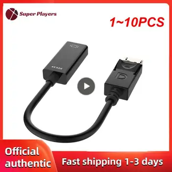 1~10PCS na kompatibilný s HDMI kábel na prenos údajov DisplayPort malé shell DP na kompatibilný s HDMI video kábel na prenos údajov 4K 60Hz