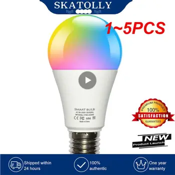 1~5 KS Tuya 15W WiFi Smart Home Žiarovky E27 RGB LED Lampa Stmievateľné s Inteligentný Život APLIKÁCIE, Hlasové Ovládanie pre Domáce, Alexa