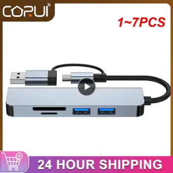 1~7PCS Typ C HUB vysokorýchlostné USB 3.0 Splitter Čítačka Kariet Viacportová S SD TF Porty Pre Macbook Príslušenstvo k Počítačom USB