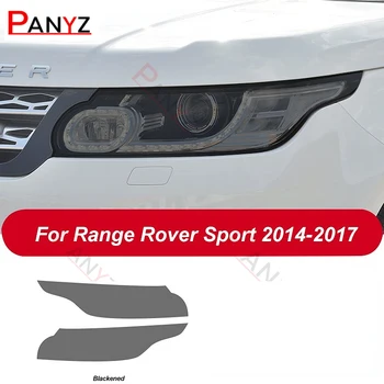 2 Ks Pre Range Rover Sport L494 na roky 2014-2020 Auto Svetlometu Ochranný Film Obnova Transparentné Čierna TPU Ochranné