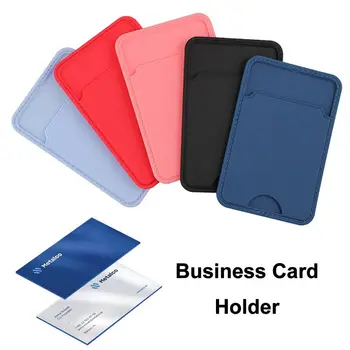 2 ks Prenosné ID Kartou Peňaženky Prípade podnikateľskú úverovú Vrecko na Mobilný Telefón Späť Otvoru Držiaka Karty Telefón znova Prilepte Nálepku