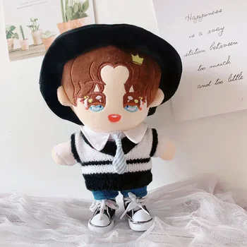 20 cm Baby Doll oblečenie, Oblečenie pre Bábiky kravata Rybár klobúk, nohavice Hračky Bábiky, Príslušenstvo pre naše generácie Kórea Kpop EXO idol