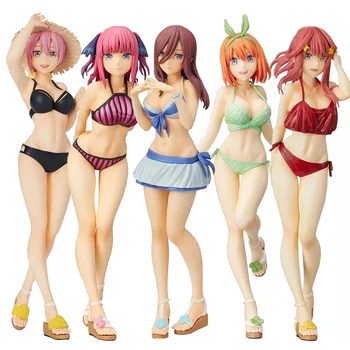 20 CM Hot Anime Esenciálnej Quintuplets Obrázok Sexy Plavky Stojí Nakano Nakano Miku Model Statickej Hračky Kolekcie Bábika