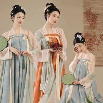 2022 Nové Čínske Tradičné Hanfu Kostým Ženy, Orientálne Princezná Šaty Tang Tanečné Nosiť Patchwork Šifón Kostým Víla