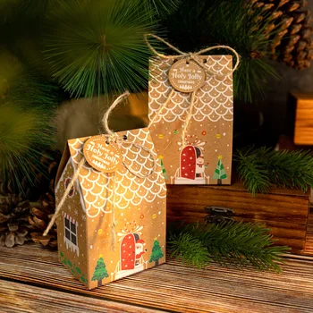 2023 Vianočné Témy, Papierový Snehuliak Santa Claus Candy Darčekové Balenie Box Šťastné A Veselé Vianoce, Nový Rok Party Cookies Box Dekorácie
