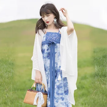2024 nový čínsky štýl hanfu šaty nastaviť dievča bežné fáze výkonu každodenné zlepšiť ženy elegantné hanfu šaty nastaviť moderné hanfu