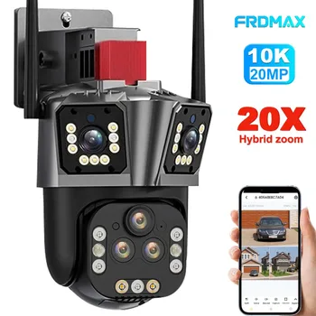 20MP 10K WiFi IP Kamera 20X Zoom Päť Objektív Vonkajšie Bezdrôtové Bezpečnostné Kamery Smart Home PTZ CCTV Kameru 4K WiFi Kamery