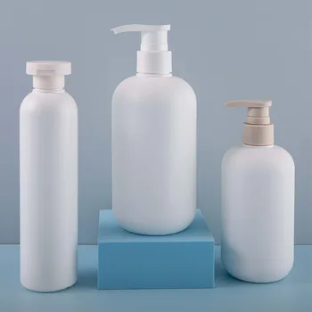 300 ml/500 ml Bieleho Prázdne Plastové Čerpadlo Krém, Šampón Fľaša High-end Kozmetika Fľaše Akryl Hlave Čerpadla Naplniteľné