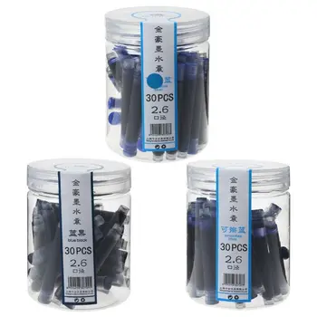 30pcs Jinhao Univerzálny Black Blue Plniace Pero, Atrament Sac Kazety 2.6 mm Náplne Školského Úradu, kancelárske potreby