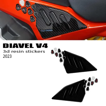 3D nálepky Na Ducati Diavel V4 2023 - Motocykel Príslušenstvo Strane Oblasti Chránič 3D Epoxidové Živice Nálepky Auta