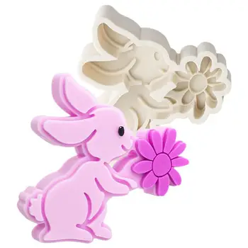 3D Roztomilý Králik Bunny Živičné Mydlo na Odlievanie Foriem, KUTILOV, Sviečky Plavidlá, Omietky Ornament Tortu Vňaťou Dekorácie Fondant Ručné