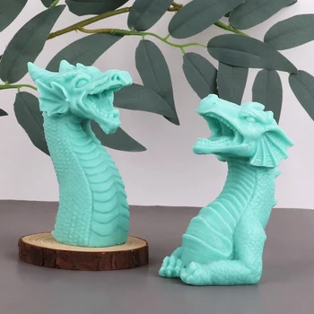 3D Zlý Drak Sviečka, Silikónové Formy DIY Strany Cake Zdobenie Nástroje Dragon Fondant Čokoláda Formy pracovnej Plochy Remeselné Domova