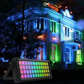 48PCS RGB Tri-v-jednom Led Miešaní Farieb Rainbow Efekt Zdôrazňuje, Vonkajšie Osvetlenie Budov Osvetlenie LED Projekcie Svetla Stavať