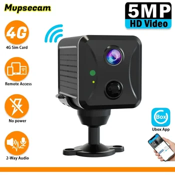 4G SIM Batérie Powered Zabezpečenia Bezdrôtovej IP Fotoaparát 5MP WIFI Kamera PIR Ľudských Zisťovanie 2-Way Audio Krytý Vonkajší CCTV IP Kamery