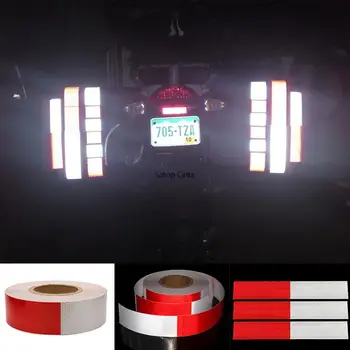 5 CM*50 M Red White Trailer Reflexné Páska na Vodotesné Lepidlo Prúžok Bezpečnostné Nálepky Conspicuity Reflektor Film Na Nákladných Vozidiel