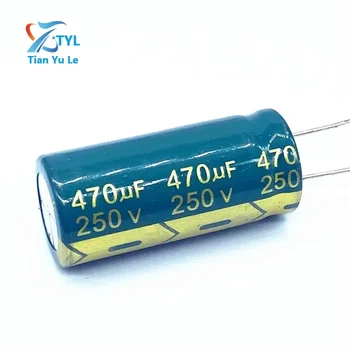 5 ks/veľa vysoká frekvencia nízka impedancia 250v 470UF hliníkové elektrolytický kondenzátor veľkosť 18*40 470UF 20%