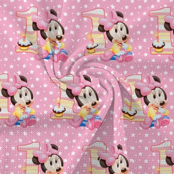 50*145 Disney Minnie má Narodeniny Bublina Bavlnená Tkanina na Šitie, Prešívanie Tkaniny, Výšivky Materiál HOBBY Ručné