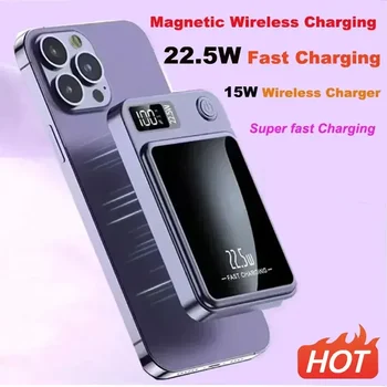 50000mAh Magnetické Qi Bezdrôtová Nabíjačka Power Bank 22.5 W Mini Powerbank pre IPhone 15 14 13 Samsung Huawei Xiao Rýchle Nabíjanie