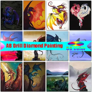 5D DIY Diamond Maľovanie Auta Anime Zvieratá Dragon Plné Námestie Kolo Diamond Výšivky Cross Stitch Diamond Mozaiky Home Decor Art