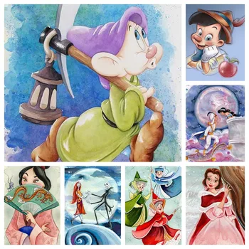5D DIY Diamond Maľovanie Auta Disney Kreslené postavičky Princezná Mulan Nordic pre život Detí, Izba Spálňa Domáce Dekorácie