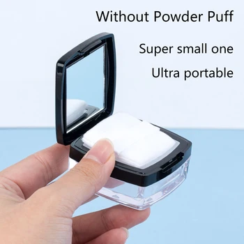 6 g Plastové Loose Powder Jar S Sifter Prázdne Kozmetické Kontajner Čierny Matný Spp make-up Kompaktné Prenosné Loose Powder Box