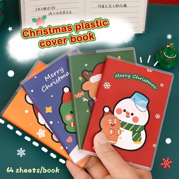 64Sheets/Kniha Notebook A7 Študent Papiernictvo Kawaii Roztomilý Kreslený Vianočné Poznámka Praxe Plánovač Vestník Poznámky Denník, Zápisník