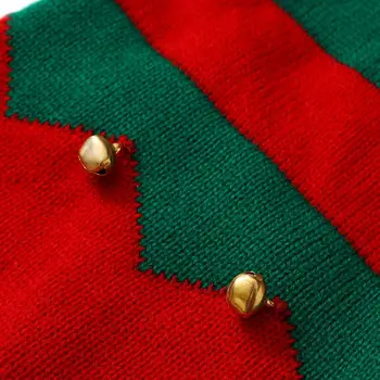 652F Elf Vianočné Čiapočku Dovolenku Klobúk s Malými Pletené Zvončeky Santa Lebka Spp