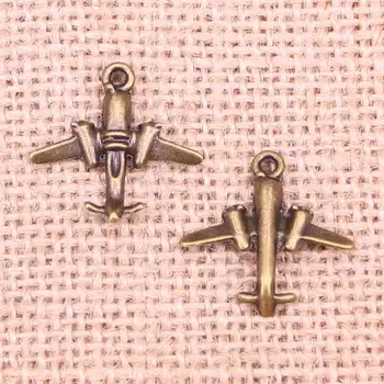 96pcs Šperky, Prívesky lietadlo lietadlo 21x21mm Antické Bronzové Pozlátené Prívesky, Takže HOBBY Ručné Tibetskej Bronzové Šperky