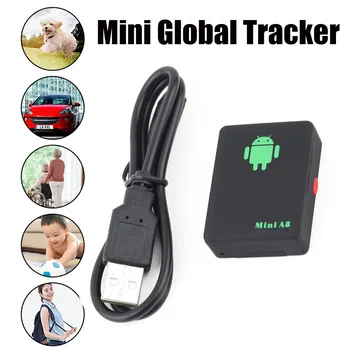 A8 Mini GSM/GPRS Tracker Global Real Time GSM GPRS Sledovacie Zariadenie S SOS Tlačidlo pre Autá Deti Staršie domáce Zvieratá Bez GPS