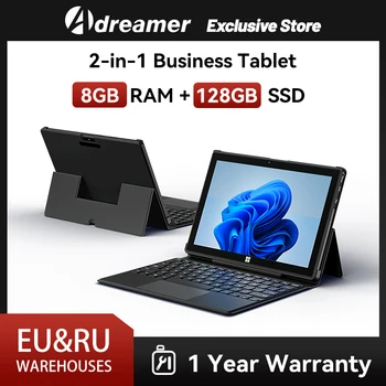 Adreamer 2 V 1 Tablety PC 1280×800 IPS 10.1 Palcový Prenosný PC 8GB RAM, 128 GB ROM N4020C Windows 10 Office Tablet s Klávesnicou