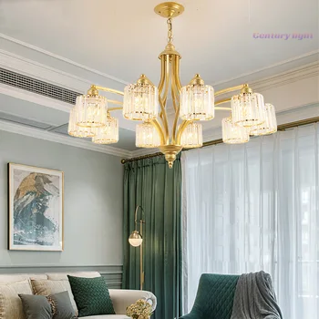 Americký krištáľový luster obývacia izba svetlo luxusný moderný minimalistický jedáleň, spálňa svetlo atmosféry domova lustre
