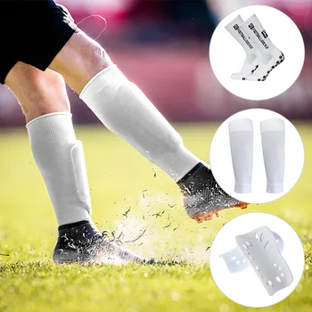 Anti-Sklzu Futbal Ponožky Teľa Rukávoch a Nohy Podložky Nastaviť Vonkajšie Športové Bežecké Úsek Ponožky Športové Futbal Ponožky s Uchopovač