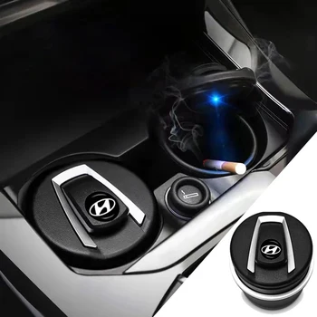Auto LED Prenosné Multifunkčné Popolník Auto Príslušenstvo Pre Hyundai Tucson 2016 Solaris IONIQ5 I30 Creta I35 I40 I10 I20 Sonáta