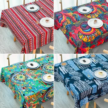 Bavlnené a ľanové bar jedálenský stôl textílie umenie retro búrka, Simia čaj stôl textílie obdĺžnikový obrus