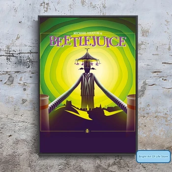 Beetlejuice (1988) Filmový Plagát, Foto Na Obálke Plátno Tlačiť Wall Art Domova (Bez Rámu)